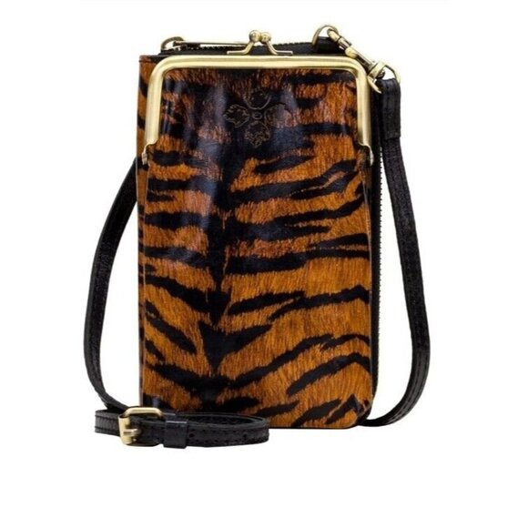 Patricia Nash Handbags - Patricia Nash Pertina Frame Pouch Crossbody Tiger ,Bag